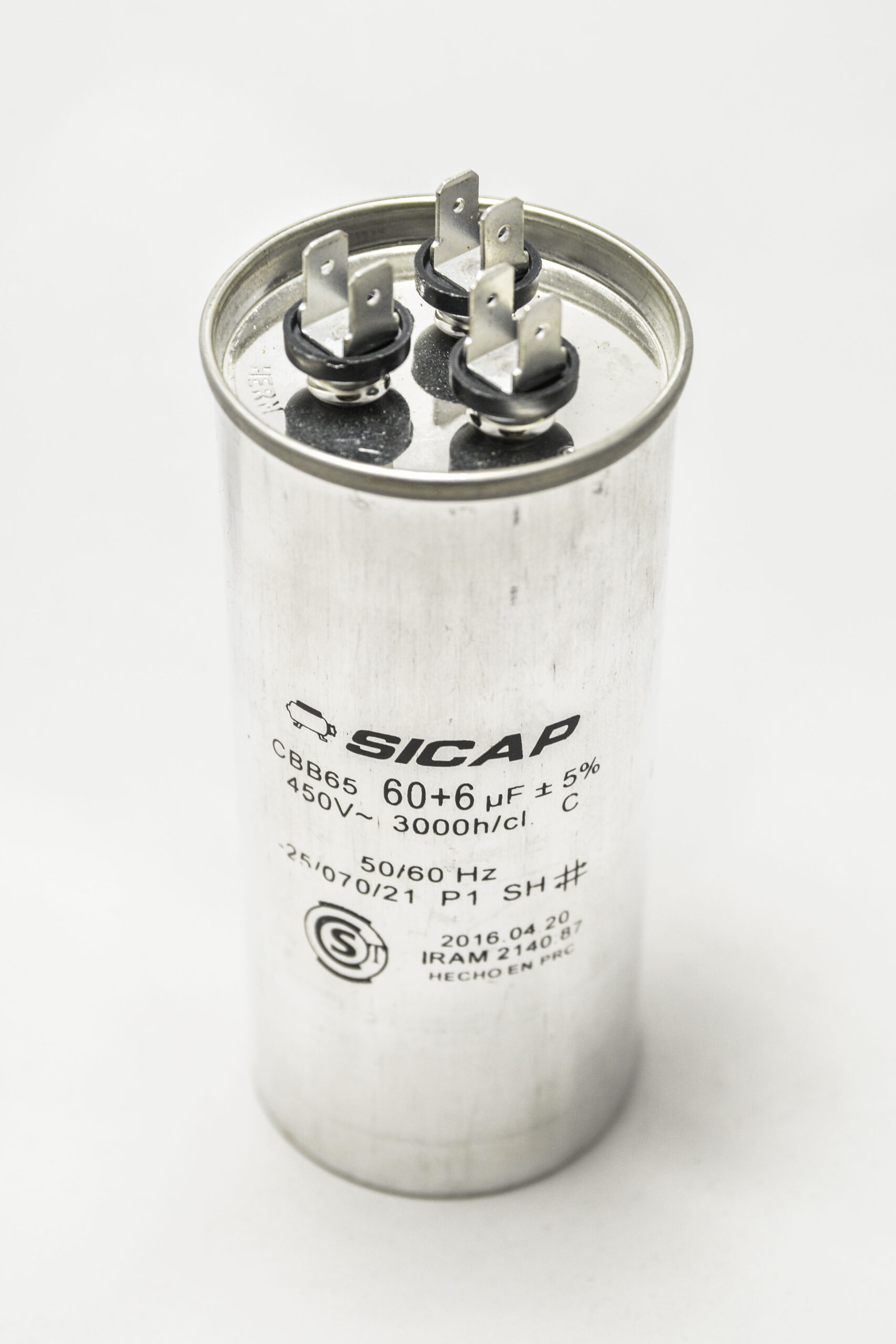 46006450 CAPACITOR DUO (2) Capacitor Sicap dual para aires acondicionados split